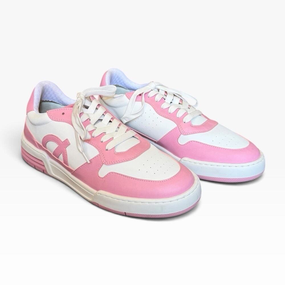 LOCI Nicki Minaj Sneaker White Pink Vegan Leather Low Top EU 42 Extra Laces NWOB - Picture 11 of 13